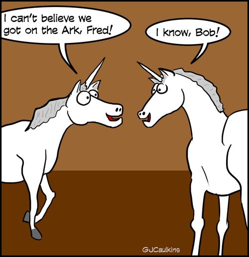 "I can't believe we got on the ark, Fred!"