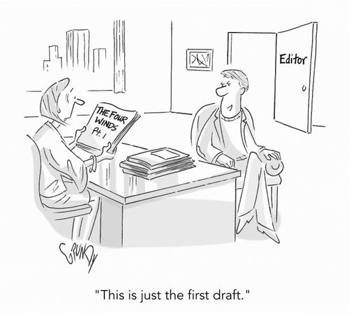 "This is just the first draft."