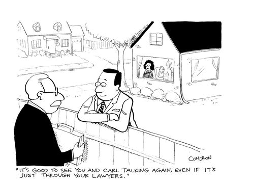 "It's good to see you and Carl talking again, even if it's just through your lawyers."