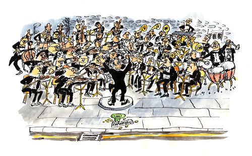 Orchestra busking