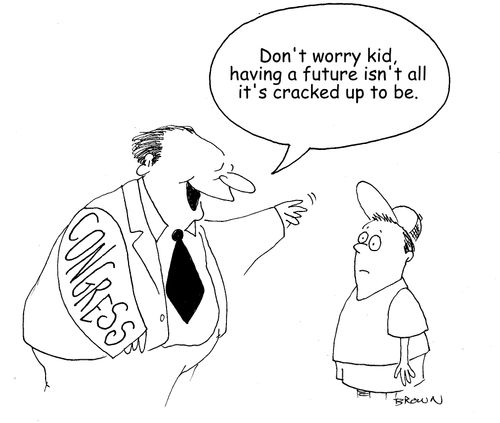 "Don't worry kid, having a future isn't all it's cracked up to be."