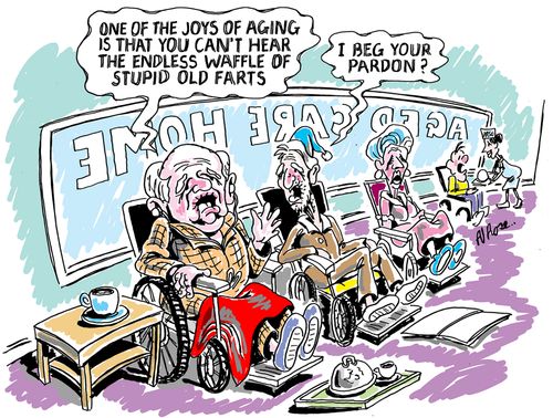 "One of the joys of aging is that you can't hear the endless waffle of stupid old farts!"