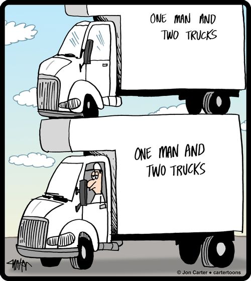 One Man and Two Trucks