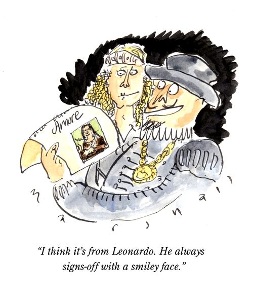 "I think it's from Leonardo. He always signs-off with a smiley face."