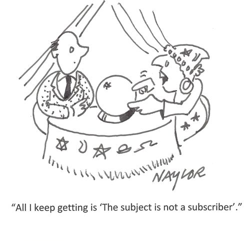 "All I keep getting is 'The subject is not a subscriber'."