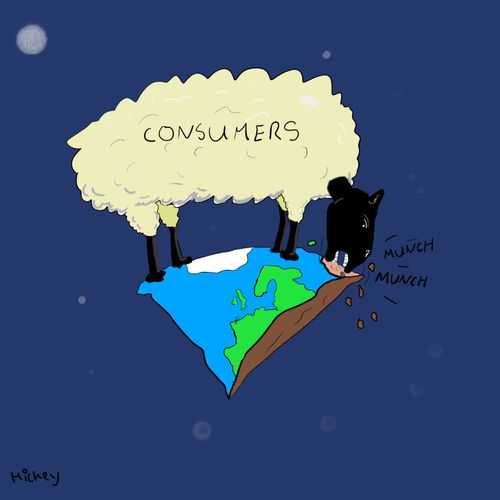 Consumer sheep continue to eat the world.