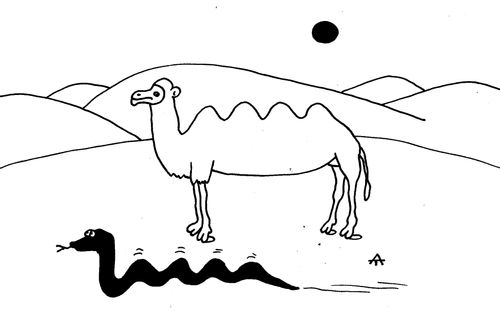 Camel and Snake resemblance.