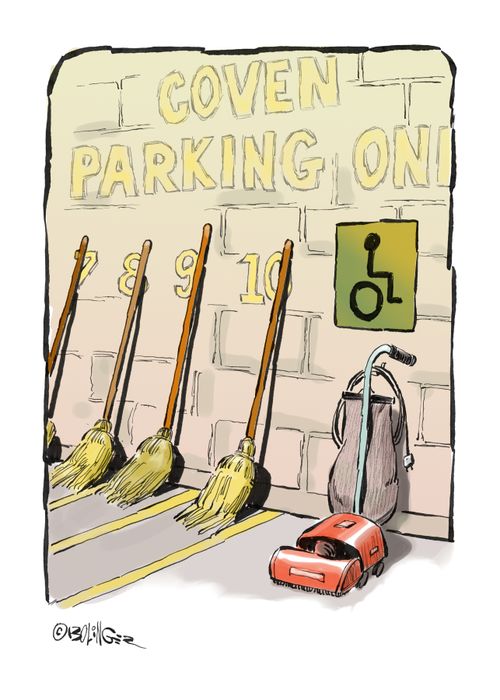Parking lot at the coven
