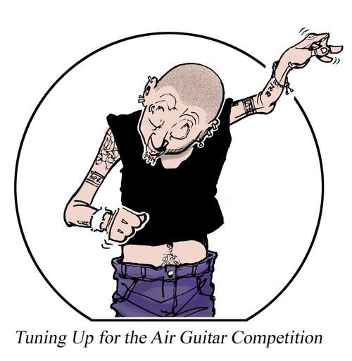 Tuning Up for the Air Guitar Competition