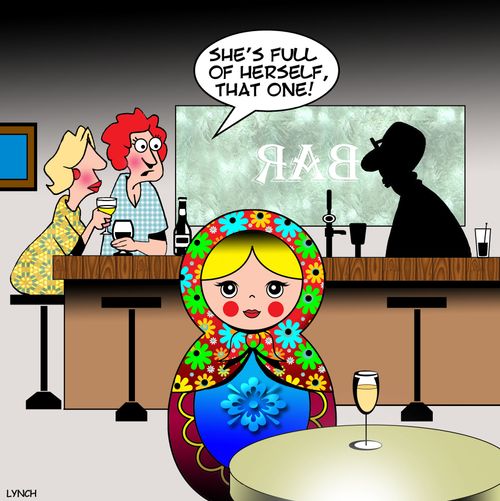 "She's full of herself that one."