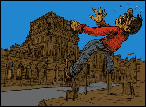 Giant doesn't want to go shopping.