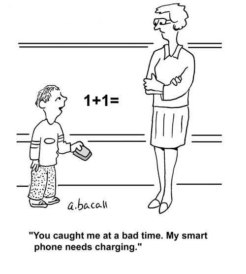 "You caught me at a bad time. My smartphone needs charging."