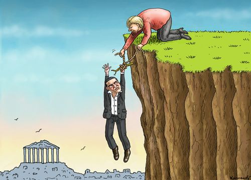 Merkel helps Tsipras