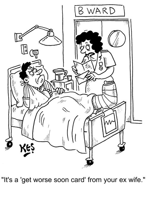 "It's a 'get worse soon card' from your ex wife."