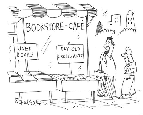 Bookstore-Cafe: Used Book/Day-Old Croissants