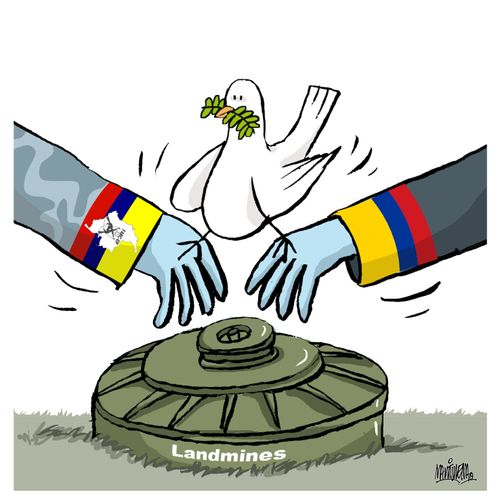 Government and the FARC against landmines