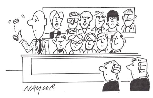 Jury foreman decides using a coin flip.