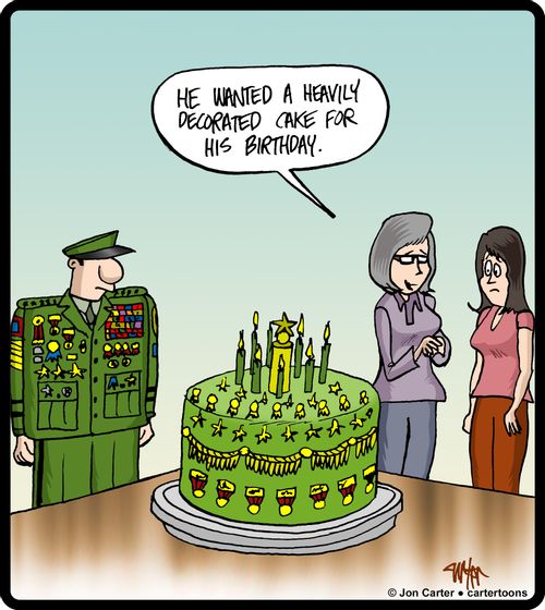 "He wanted a heavily decorated cake for his birthday."
