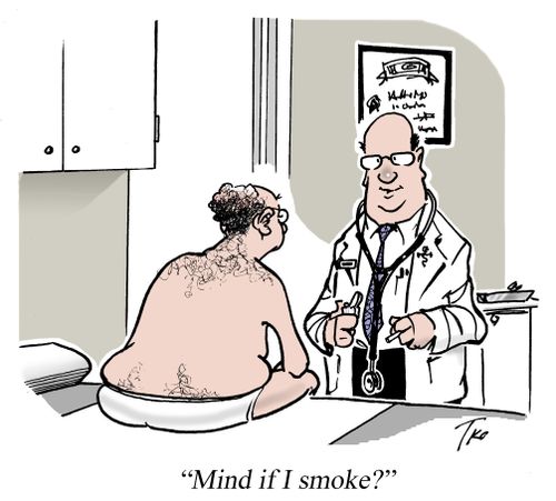 "Mind if I smoke?"