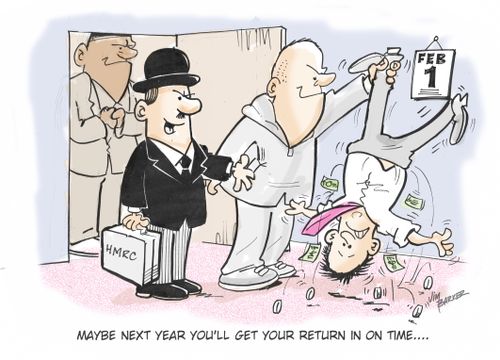 "Maybe next year you'll get your return in on time..."