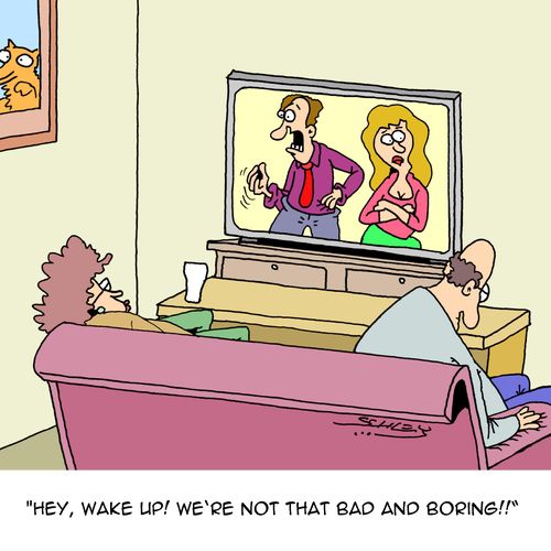 "Hey, wake up! We're not that bad and boring!!"
