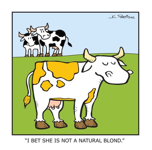 "I bet she is not a natural blond."
