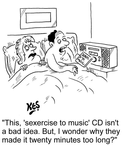 "This, 'sexercise to music' CD isn't a bad idea. But, I wonder why they made it twenty minutes to long?"