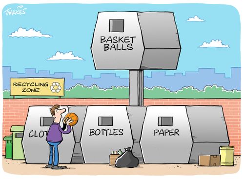 Recycling  basketballs