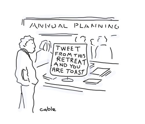 Tweet from this retreat . .  you are toast
