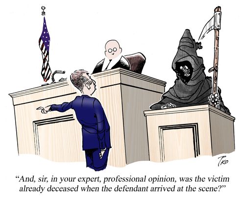 "And, sir, in your expert, professional opinion, was the victim already deceased when the defendant arrived at the scene?"