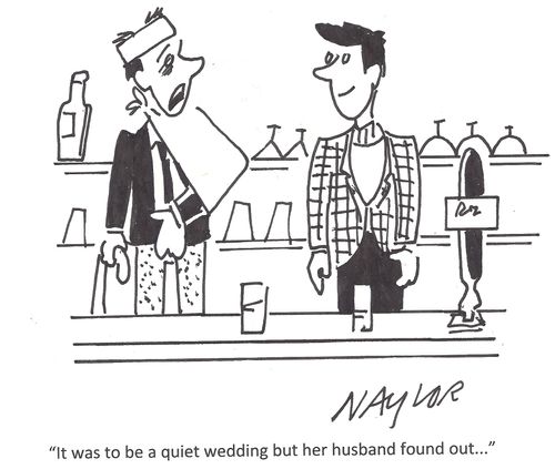 "It was to be a quiet wedding but her husband found out...."