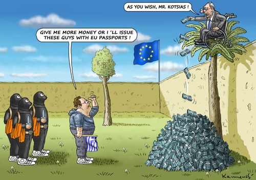 "Give me more money or I'll issue these guys with EU passports!"