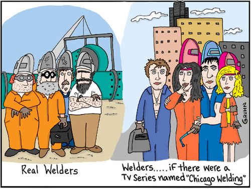 Real Welders vs. TV series Welders