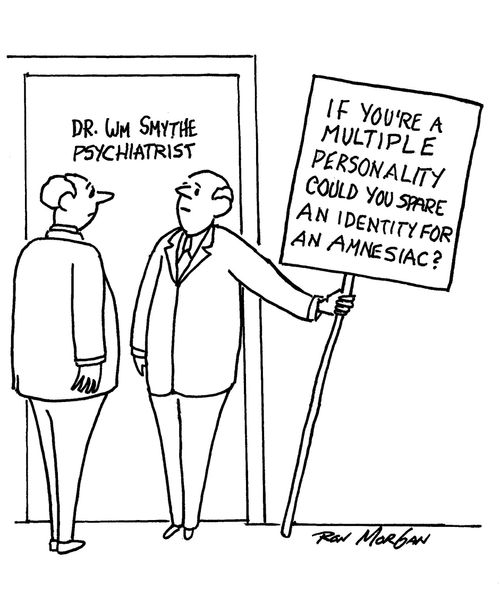 If you're a multiple personality could you spare an identity for an amnesiac?