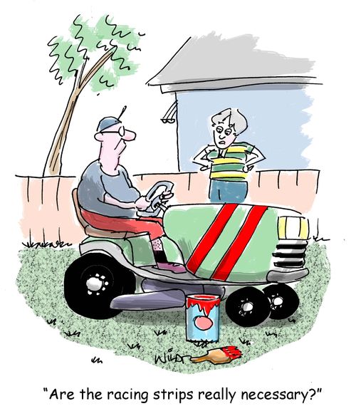 "Are the racing strips really necessary?"