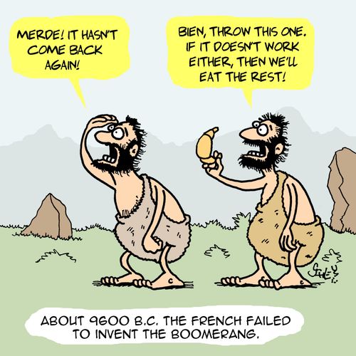 9600 B.C. The French failed to invent the boomerang.