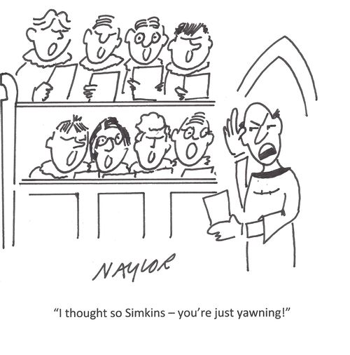 "I thought so Simkins - you're just yawning!"