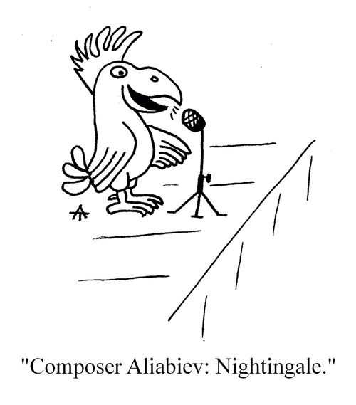 "Composer Aliabiev: Nightingale."