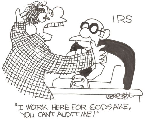 IRS: 'I work here for Godsake, you can't audit me!'