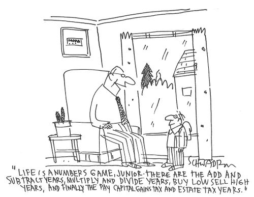 "Life is a numbers game, junior. There are the add and the subtract years..."
