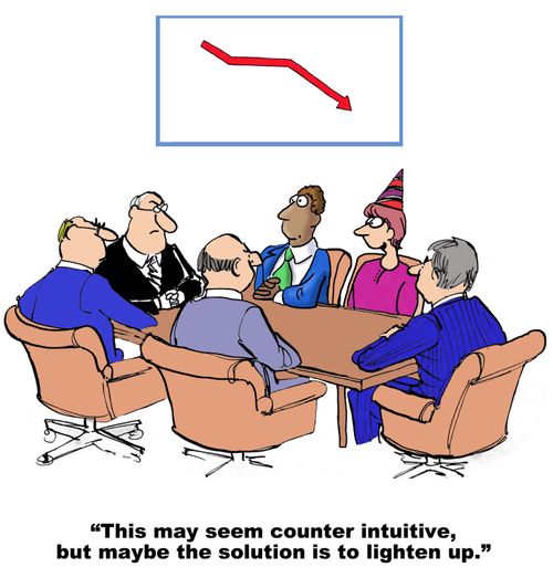 "This may seem counter intuitive, but maybe the solution is to lighten up."