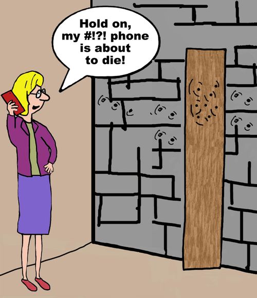 "Hold on, my #!?! phone is about to die!"