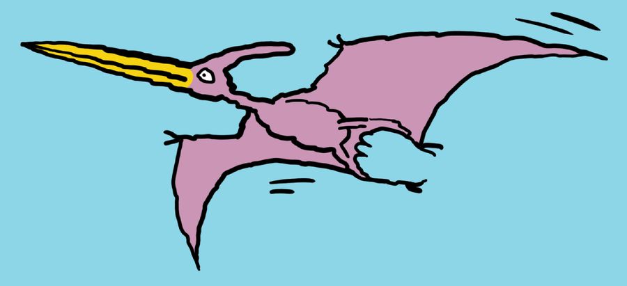 A flying pterodactyl
