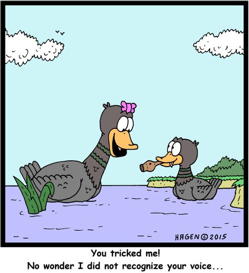 "You tricked me! No wonder I did not recognize your voice..."