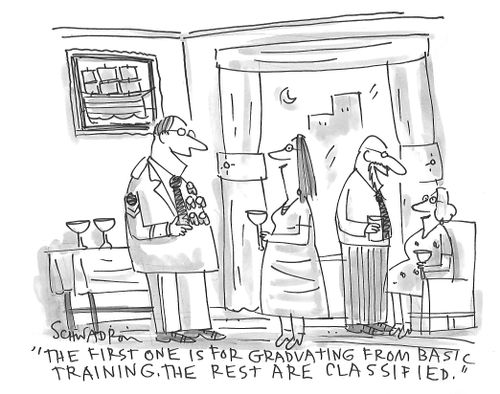 "The first one is for graduating from basic training. The rest are classified."