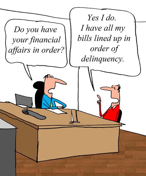 "Do you have your financial affairs in order?" 