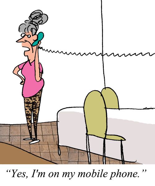 "Yes, I'm on my mobile phone."