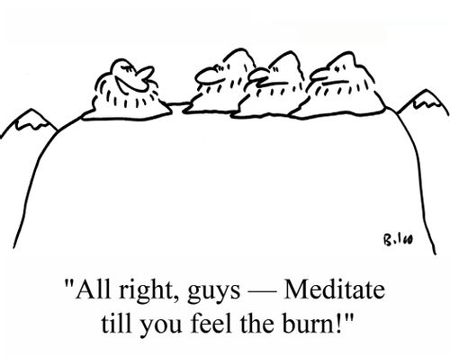 "All right, guys - Meditate till you feel the burn!"