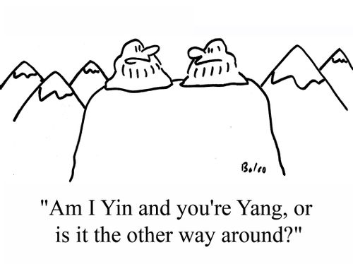 "Am I Yin and you're Yang, or is it the other way around?"
