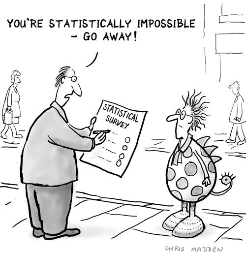 "You're statistically impossible - go away!"